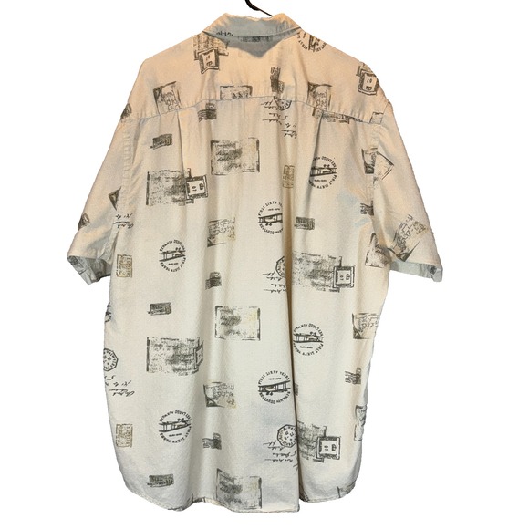 Vintage Nautica XL Shirt – Key Largo Airways Button Up Short Sleeve 100% Cotton - Picture 2 of 4